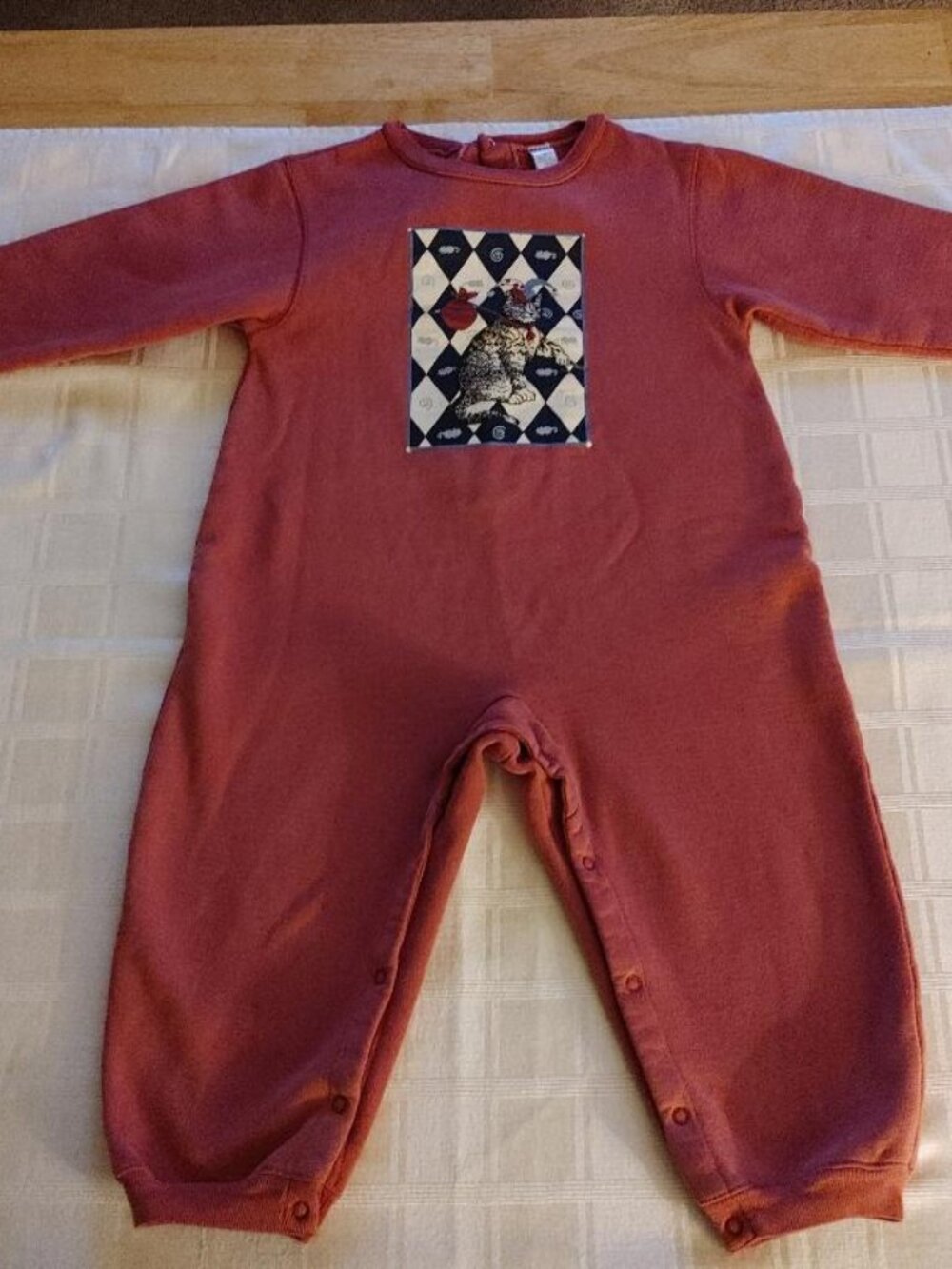 Lands End Bundle of Two - Size 4T Blue & Reddish/Terra Cotta Jumpsuits/Rompers